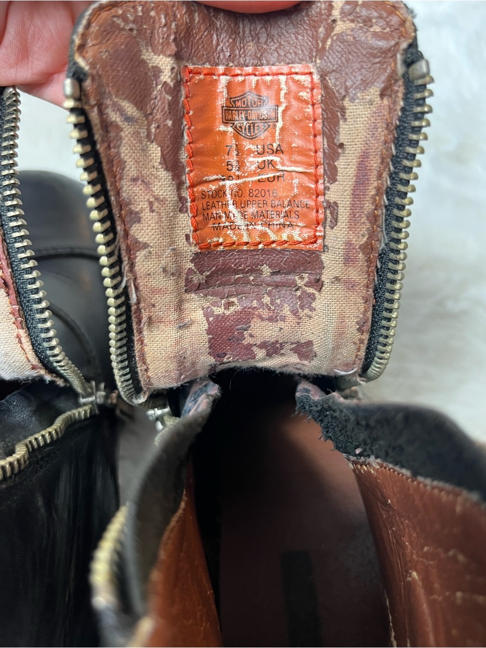 Authentic Vintage Harley Davidson Cynthia Chunky Platform Boots #82016 / Y2K Alt - Picture 6 of 9
